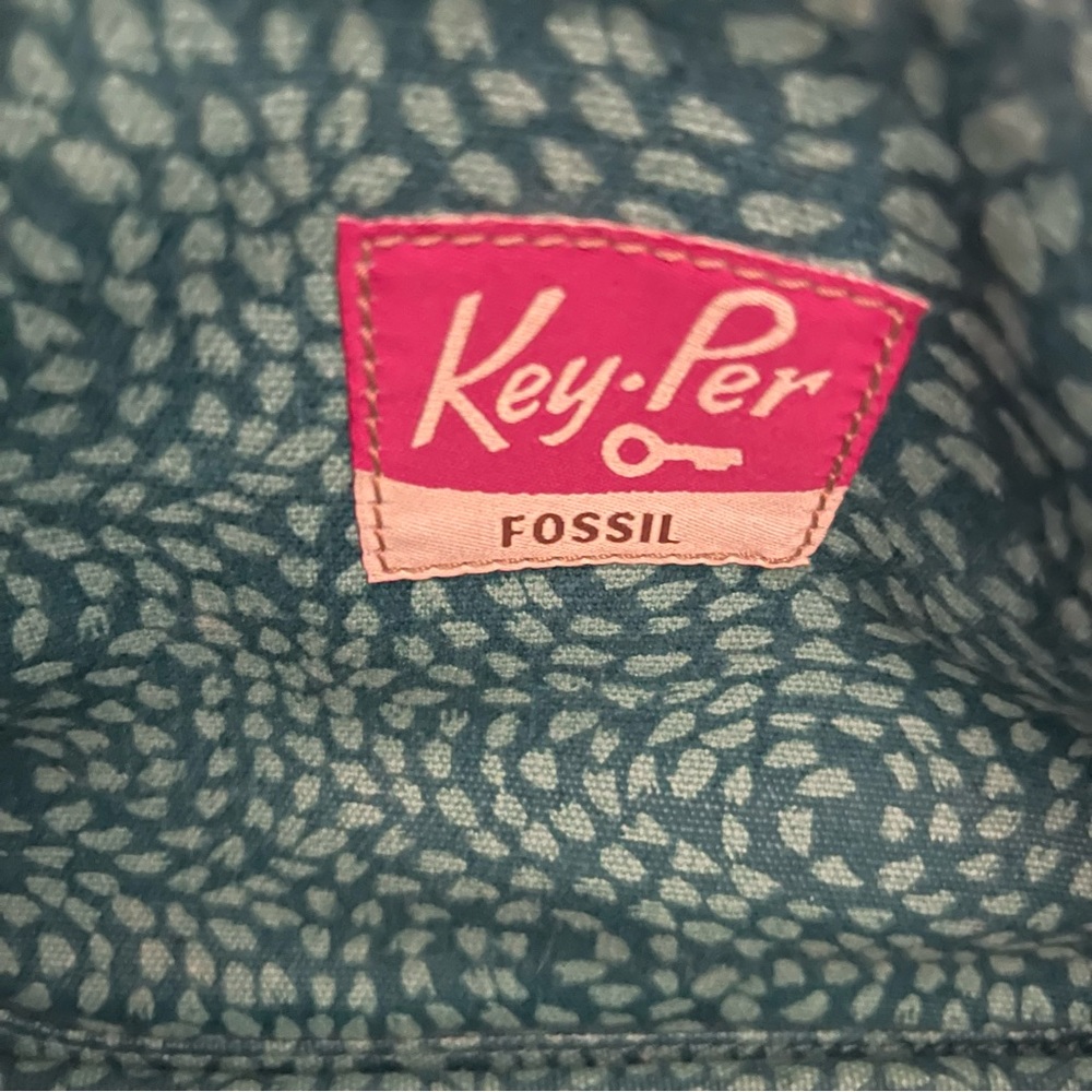 Fossil Keyper Blue Multicolored Key Printed Canva… - image 3
